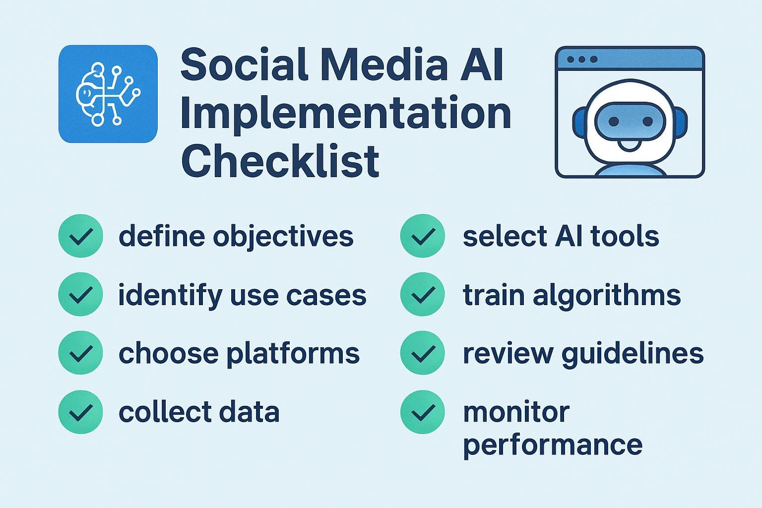 Social Media AI Implementation Checklist