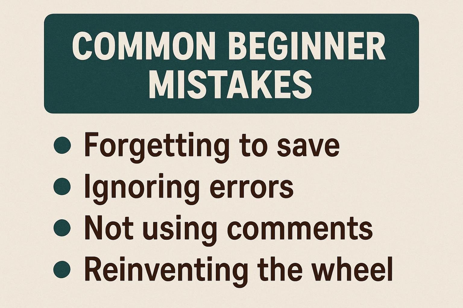 Common Beginner Mistakes