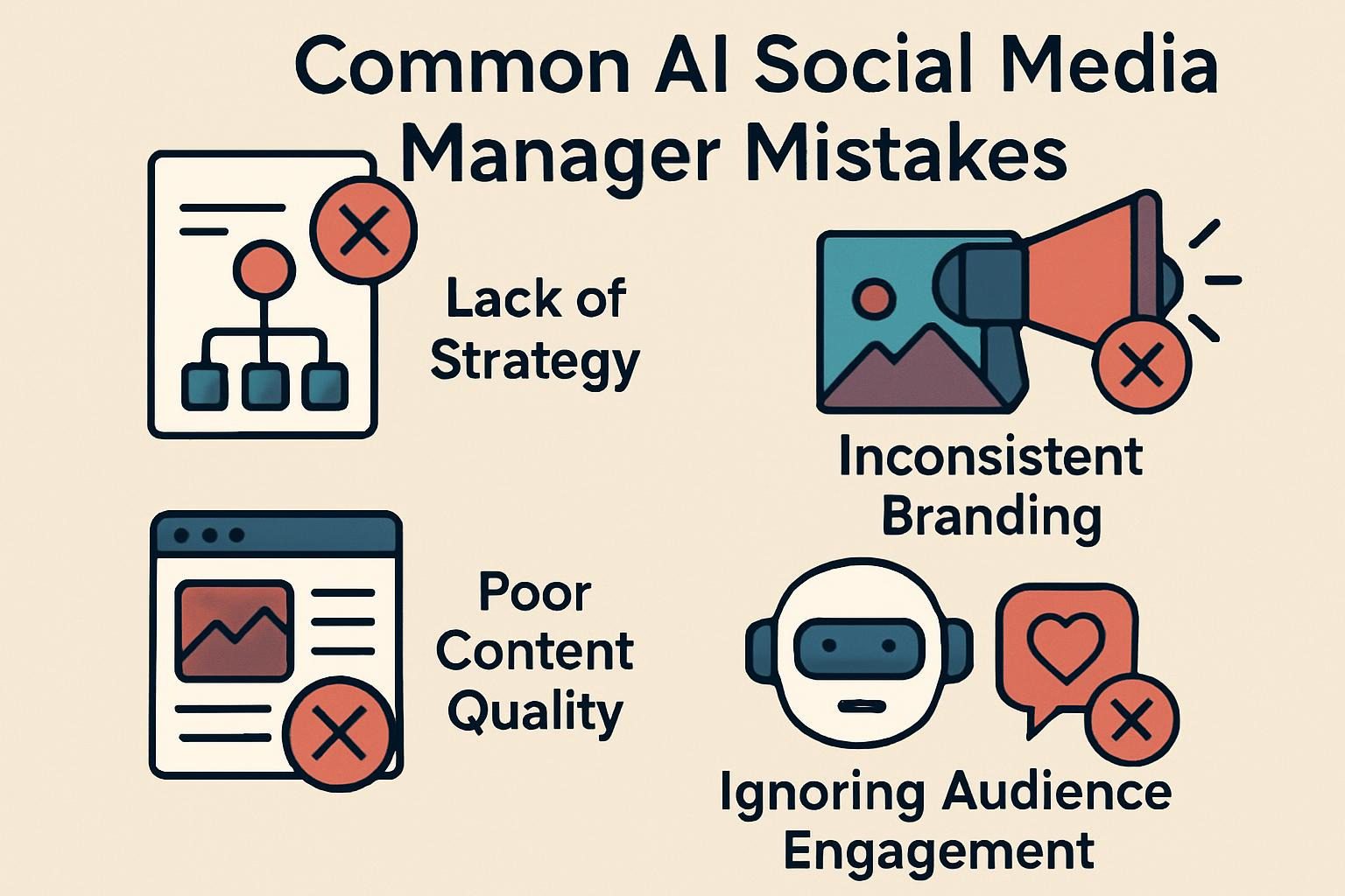Common AI Social Media Manager Mistakes