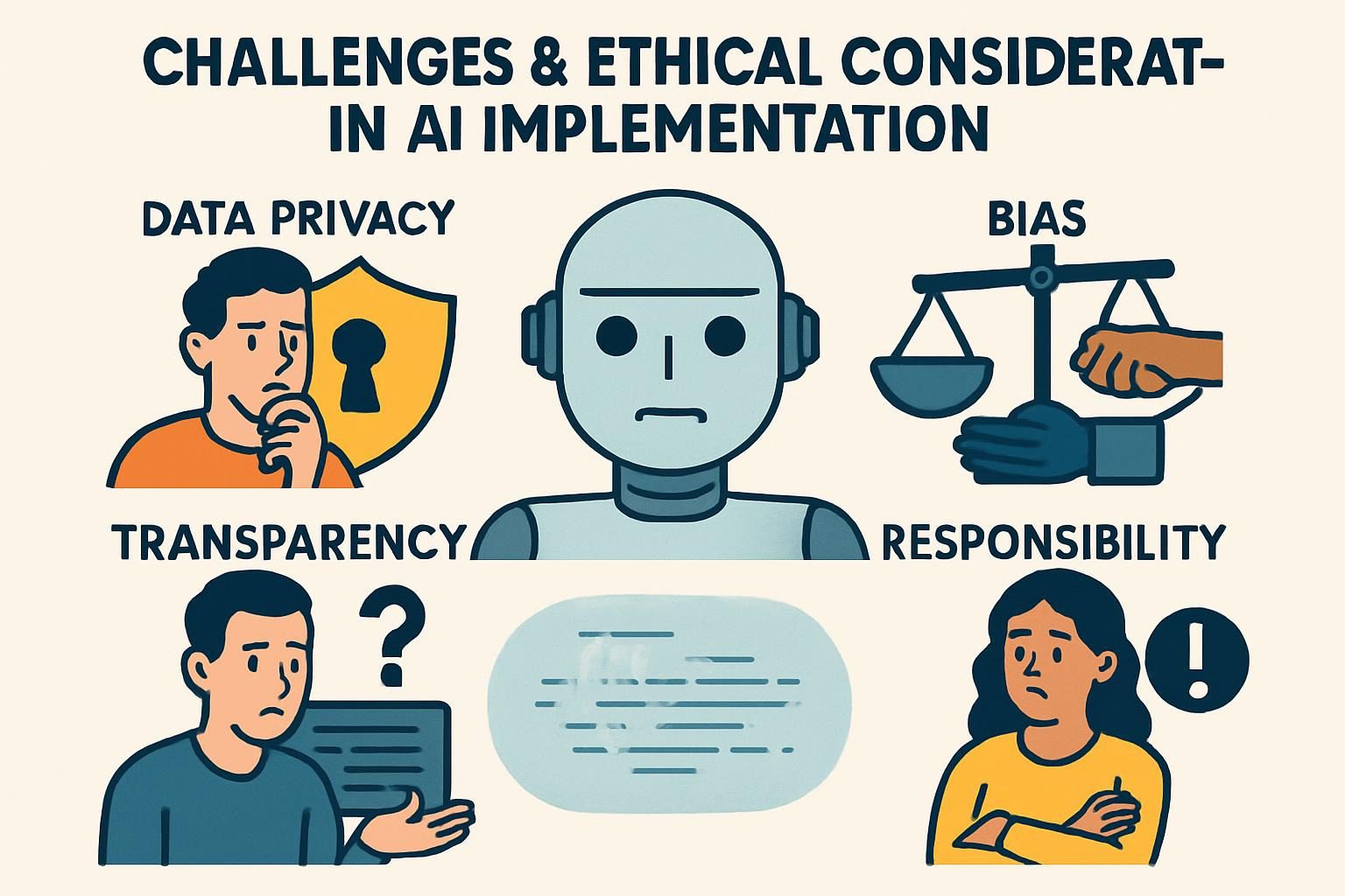 Challenges & Ethical Considerations in AI Implementation
