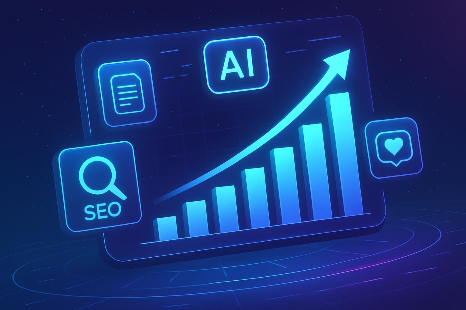 AI marketing tools dashboard growth chart 2025