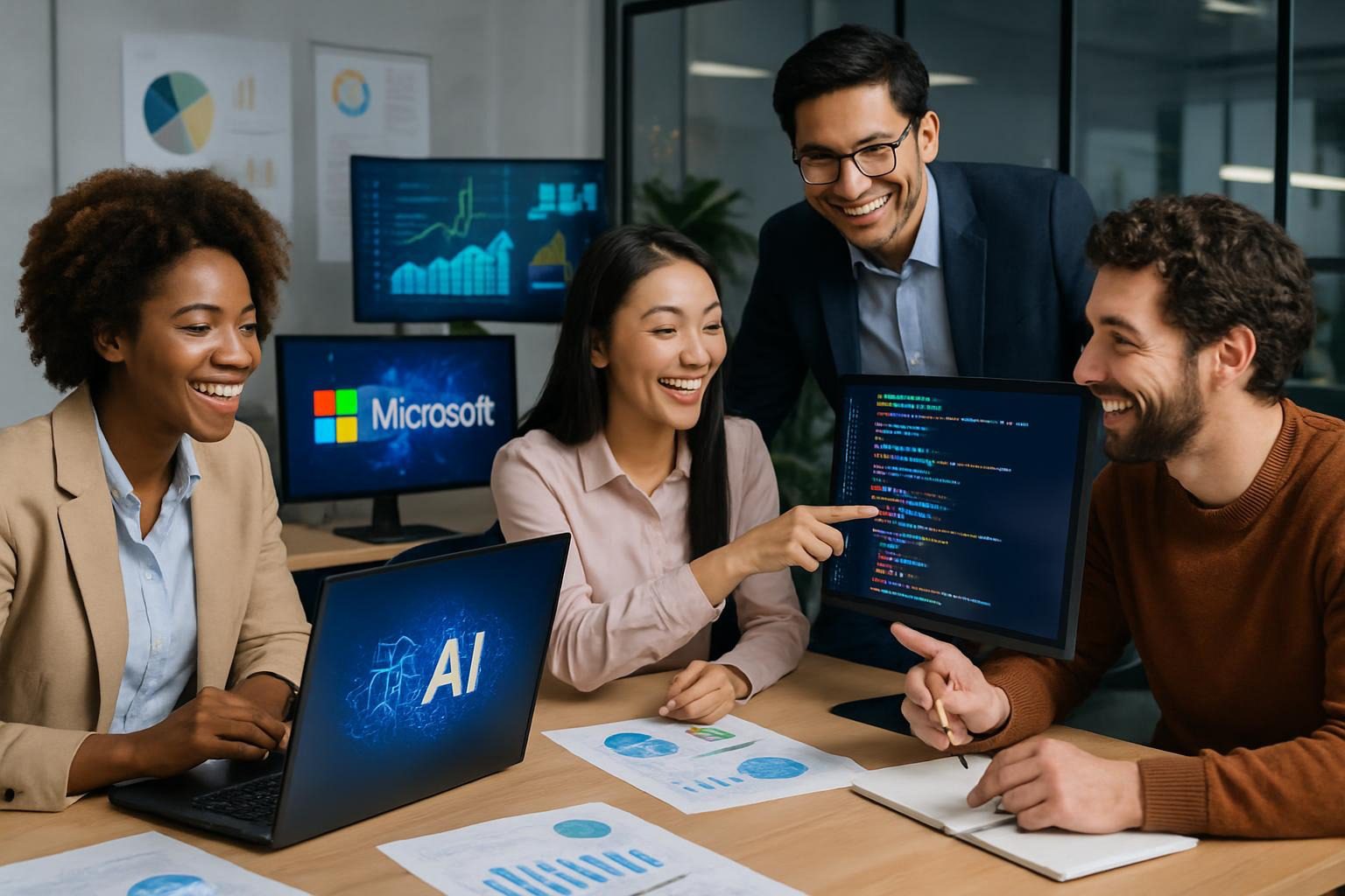 Core AI concepts illustrated in a neural network diagram