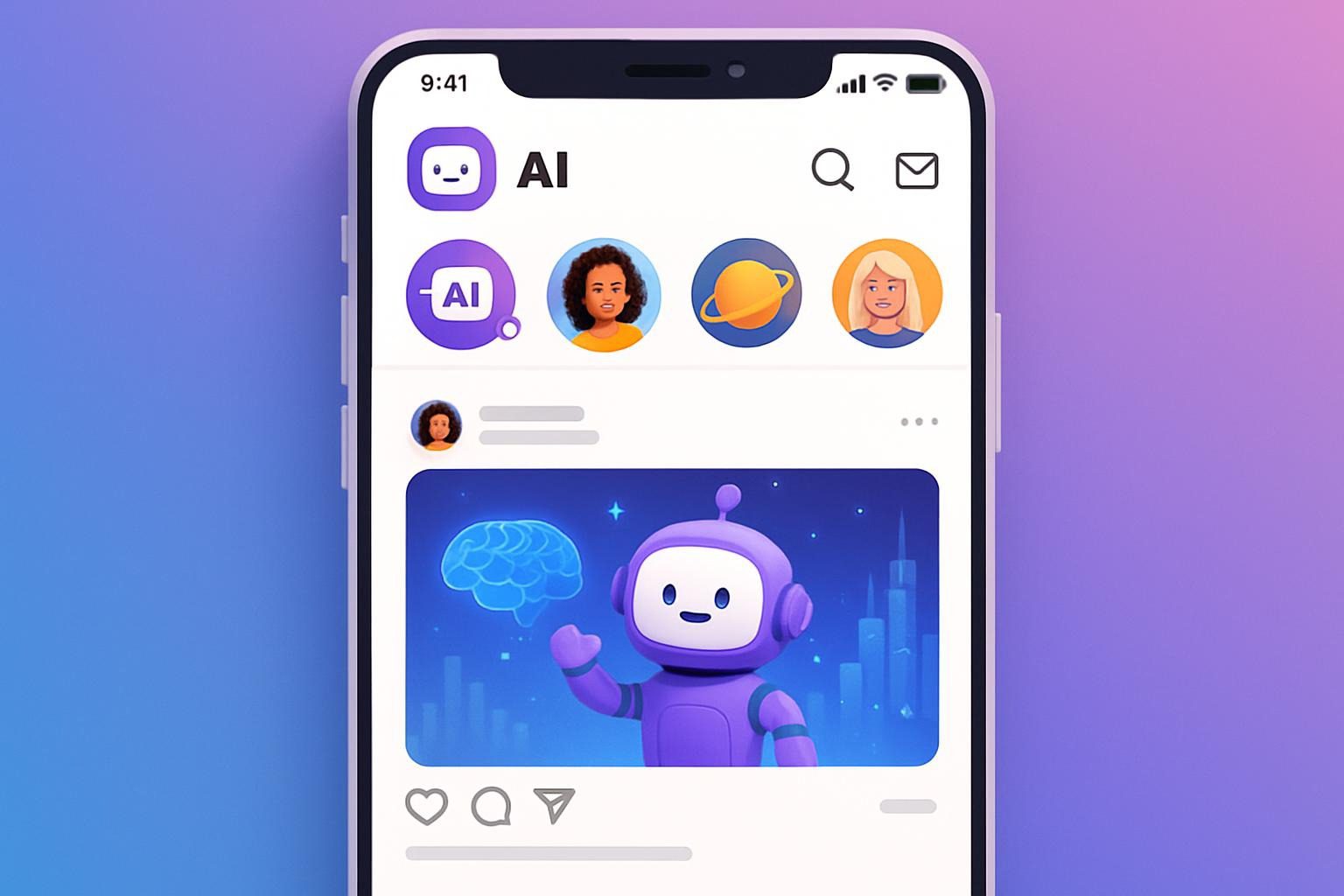AI social media app