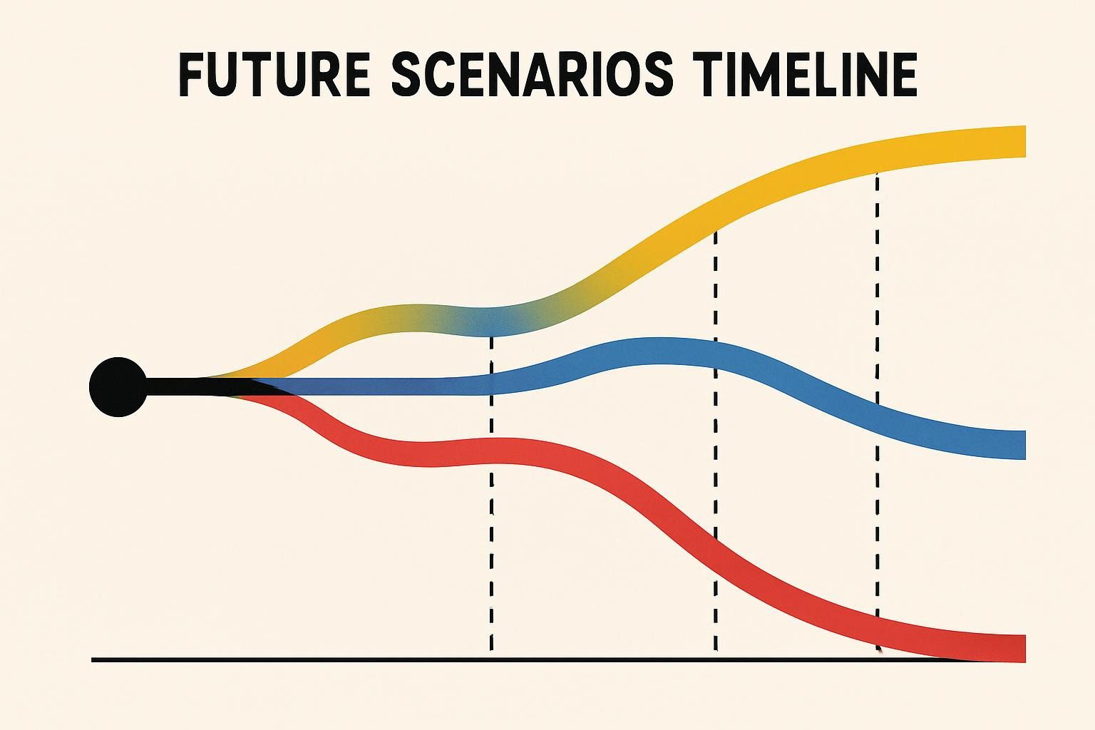 Future Scenarios Timeline (3 Paths)